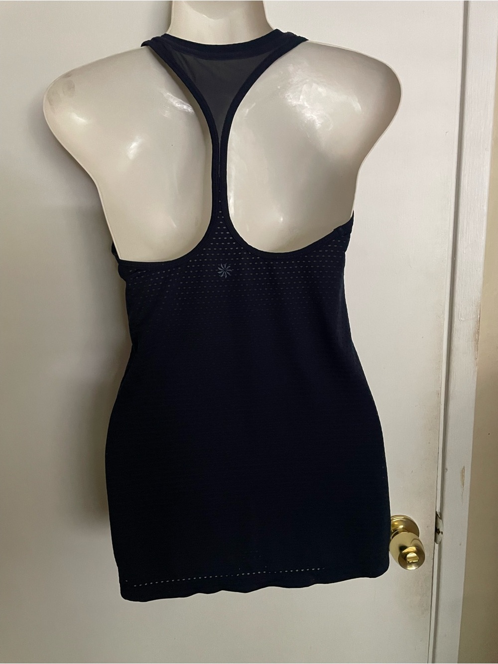 Athleta Black Perforated Racerback Tank